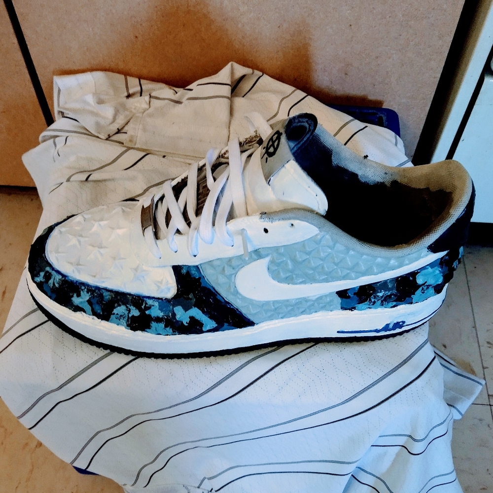 Blue air Force camo customized exclusive star air